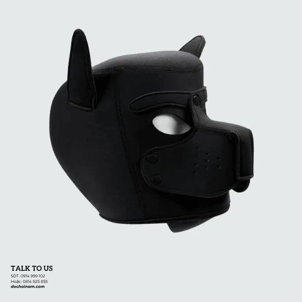 Mặt Nạ Đầu Chó BDSM Đen – Đồ Chơi Bạo Dâm Sexy, Cosplay Hấp Dẫn