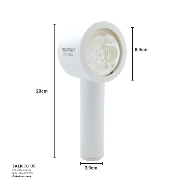 Máy Sục Tự Động Cho Nam TROUVAILLE CID-AM2002 – Silicone Mềm Hạt Kích Thích, Chân Đế Cố Định - [Quà tặng: Gel bôi trơn 200ml] 