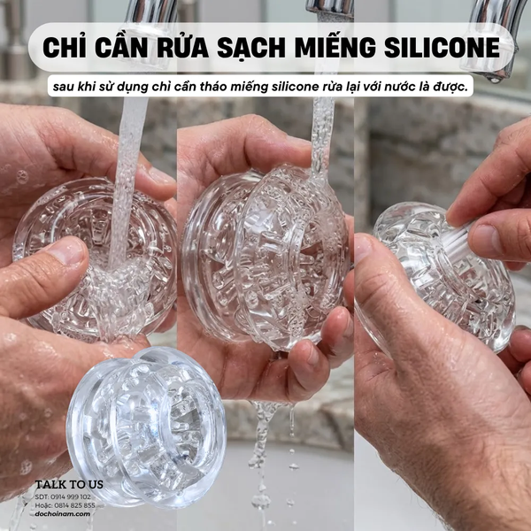 Máy Sục Tự Động Cho Nam TROUVAILLE CID-AM2002 – Silicone Mềm Hạt Kích Thích, Chân Đế Cố Định - [Quà tặng: Gel bôi trơn 200ml] 