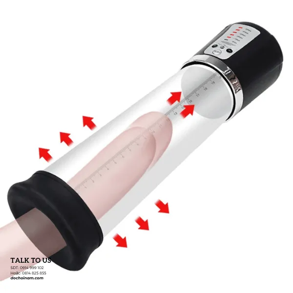 Máy Tập To Dương Vật Tự Động Penis Pump MEN PowerUp – Có Đồng Hồ Đo Áp Suất, Sạc USB