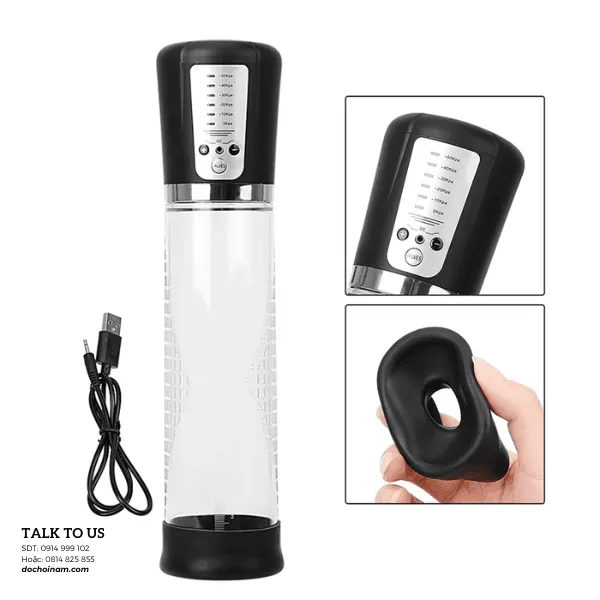 Máy Tập To Dương Vật Tự Động Penis Pump MEN PowerUp – Có Đồng Hồ Đo Áp Suất, Sạc USB
