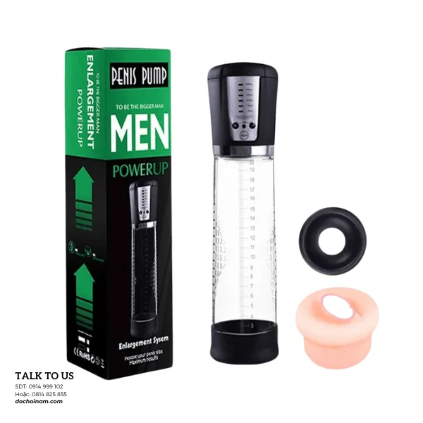 Máy Tập To Dương Vật Tự Động Penis Pump MEN PowerUp – Có Đồng Hồ Đo Áp Suất, Sạc USB