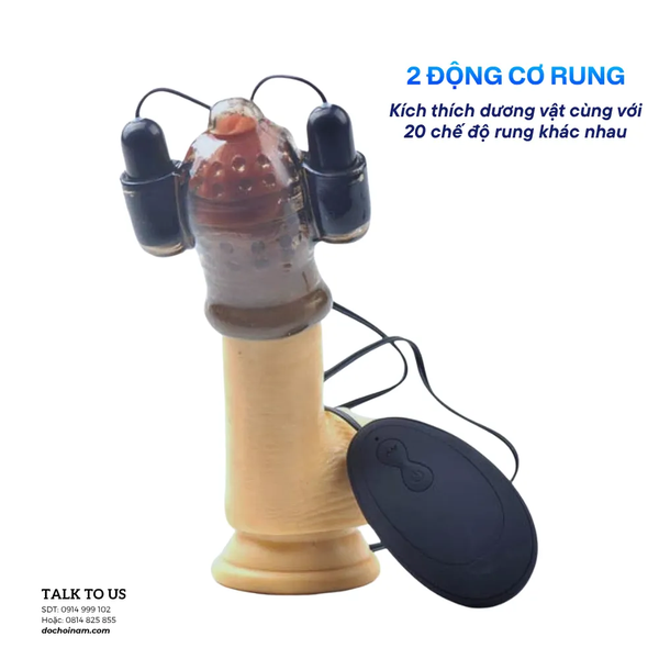 Máy vắt tinh Mini cho nam 2 cục rung, rung cu tự động - [Quà tặng: Gel bôi trơn 200ml]  