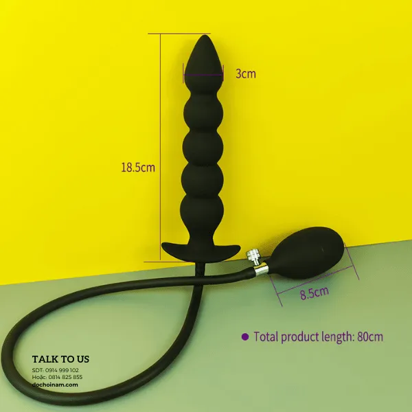 Sextoy Nam Plug Bơm Hơi Giãn Nở Từ Nhỏ Đến To – Kích Thích Mạnh Mẽ Điểm G & Tuyến Tiền Liệt