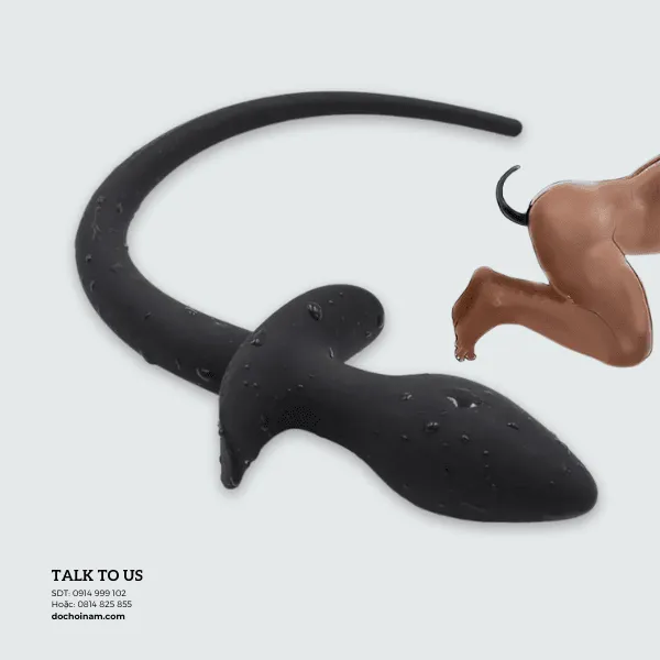 Plug Đuôi Chó BDSM Cắm Hậu Môn – Đồ Chơi Nam Kích Thích Tuyến Tiền Liệt, Cosplay Sexy + Tặng Gel Bôi Trơn 50ml