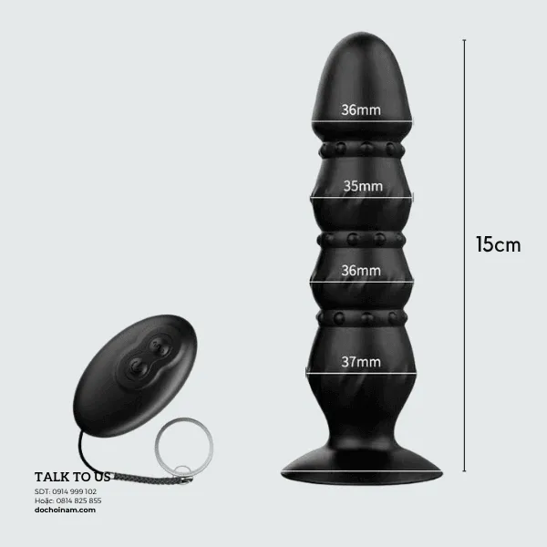 Máy massage tuyến tiền liệt rung điều khiển từ xa 15cm – Sextoy cho nam - [Quà tặng: Gel bôi trơn 200ml] 