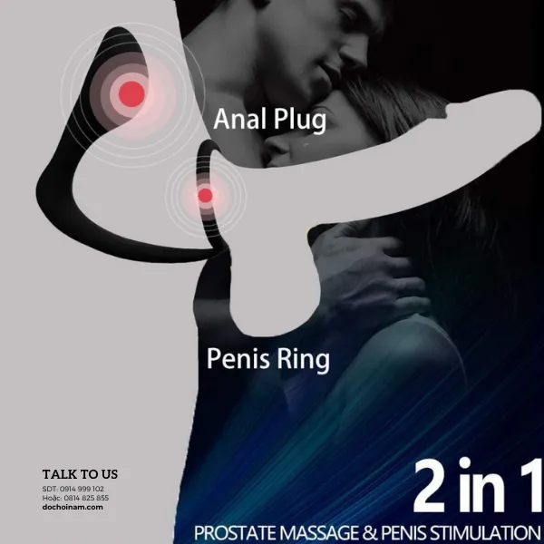 Plug Hậu Môn Kích Thích Tuyến Tiền Liệt – Hỗ Trợ Cương Cứng Cho Nam Giới, Tặng Gel Bôi Trơn 50ml