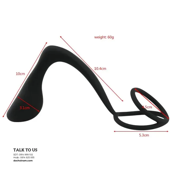 Plug Hậu Môn Kích Thích Tuyến Tiền Liệt – Hỗ Trợ Cương Cứng Cho Nam Giới, Tặng Gel Bôi Trơn 50ml