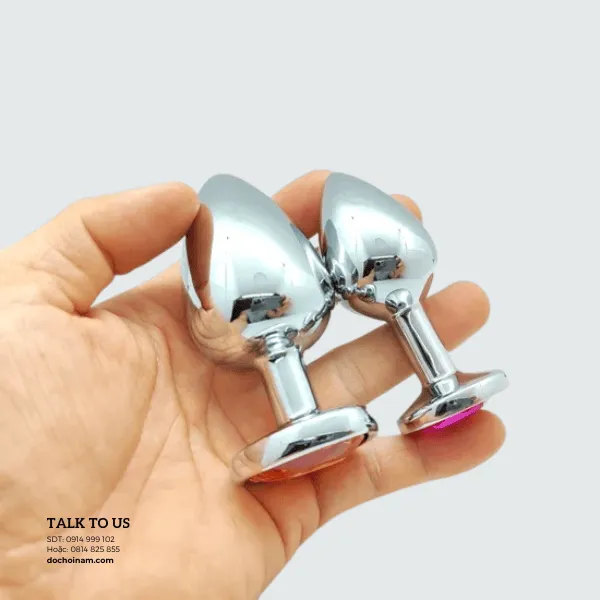 Plug Hậu Môn Inox Cao Cấp – Kích Thích Điểm G Nam Giới, Tặng Gel Bôi Trơn 50ml