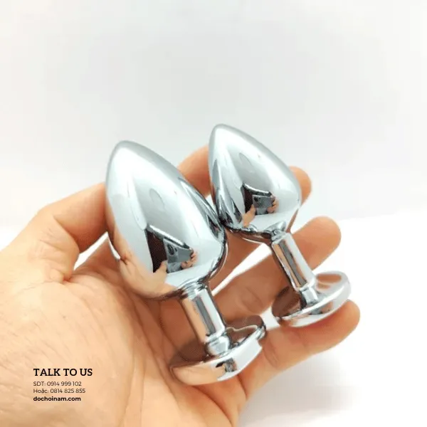 Plug Hậu Môn Inox Cao Cấp – Kích Thích Điểm G Nam Giới, Tặng Gel Bôi Trơn 50ml