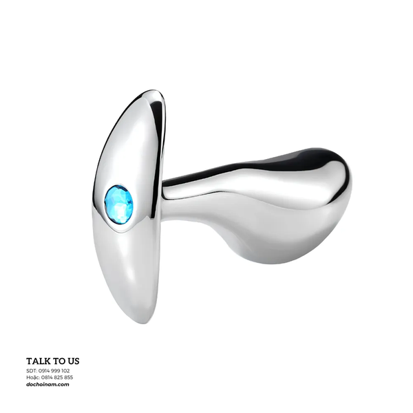 Plug Inox Hậu Môn Kim Loại Cao Cấp - SIZE NHỎ - Thiết Kế Cong Ergonomic Đế Rộng An Toàn, Dễ Vệ Sinh - [TẶNG GEL BÔI TRƠN 200ML] 