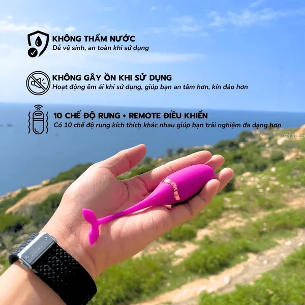 Trứng Rung Cá Heo Kích Thích Hậu Môn - [Quà tặng: Gel bôi trơn 200ml]