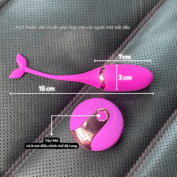 Trứng Rung Cá Heo Kích Thích Hậu Môn - [Quà tặng: Gel bôi trơn 200ml]