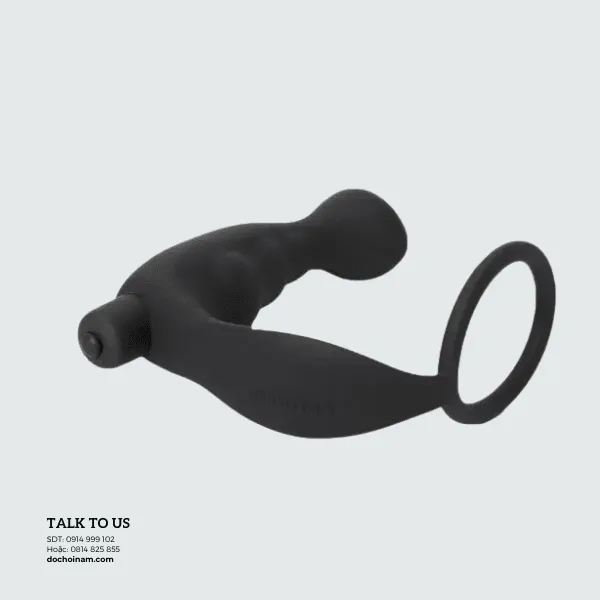 PLug rung hậu môn rung 10 chế độ,  có vòng rung silicone– Dùng Pin AAA [Quà tặng: Gel bôi trơn 200ml] 