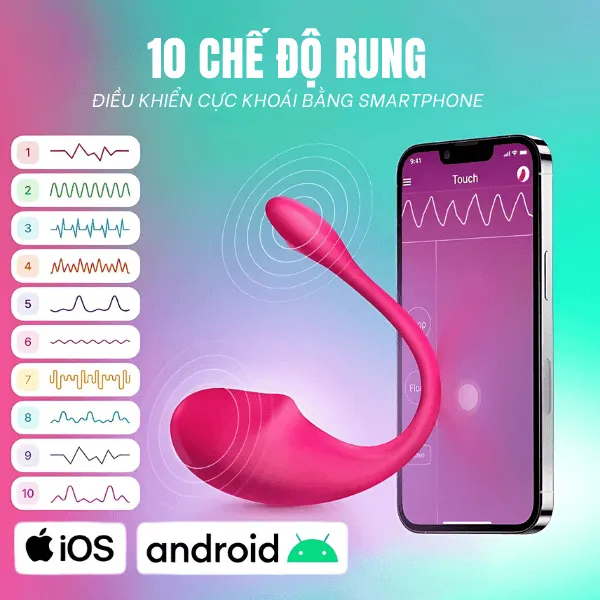 Trứng Rung Kích Thích Hậu Môn Kết Nối Bằng App – Quà Tặng Gel Bôi Trơn 200ml