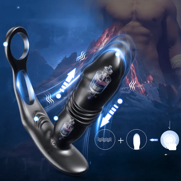 Plug Rung Thụt Tự Động 15 Chế Độ – Đồ Chơi Hậu Môn Cho Nam - [Quà tặng: Gel bôi trơn 200ml]