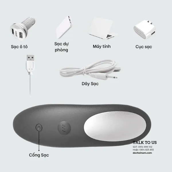 Plug Rung Thụt Tự Động 2 Đầu Rung – Đồ Chơi Hậu Môn Cho Nam - [Quà tặng: Gel bôi trơn 200ml] 