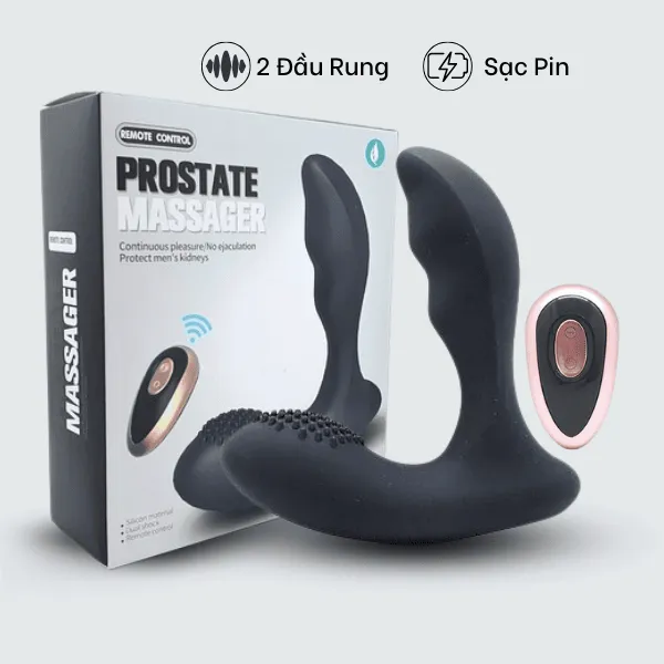 Plug Rung Thụt Tự Động 2 Đầu Rung – Đồ Chơi Hậu Môn Cho Nam - [Quà tặng: Gel bôi trơn 200ml] 