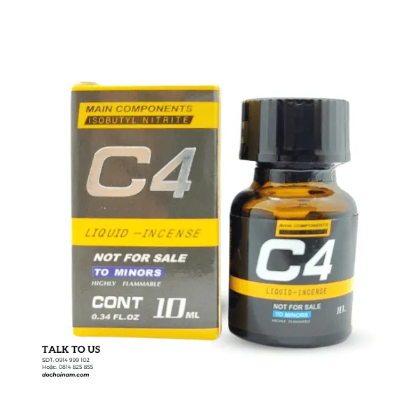 Popper 10ml C4 Liquid - Incense tăng cảm giác hưng phấn