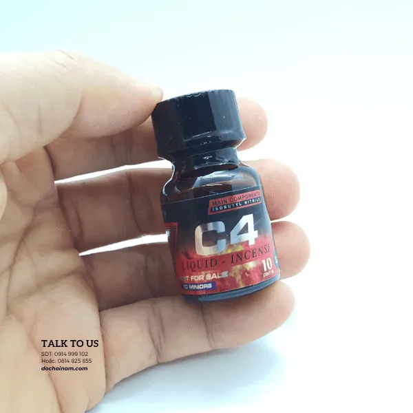 Popper 10ml C4 Đỏ Liquid - Incense tăng cảm giác hưng phấn 