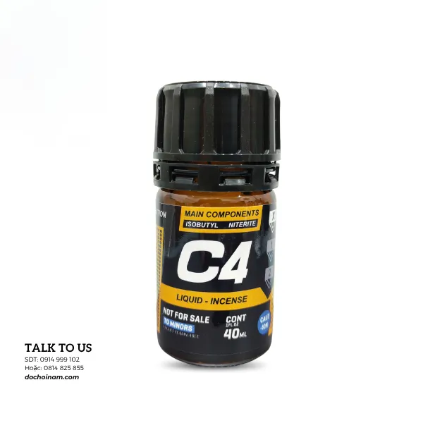 Popper C4 Vàng 40ml  - Quà tặng kèm [1 Ống Hít Popper] 