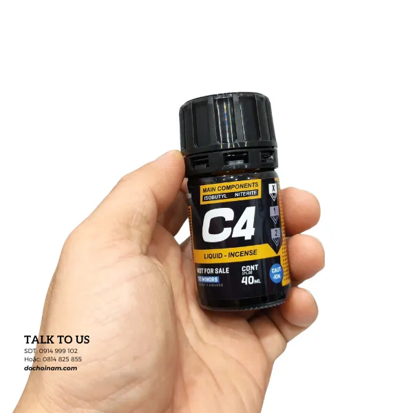 Popper C4 Vàng 40ml  - Quà tặng kèm [1 Ống Hít Popper] 