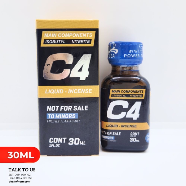 Popper 30ml  C4 Vàng– Giải pháp cho trải nghiệm tình dục thăng hoa