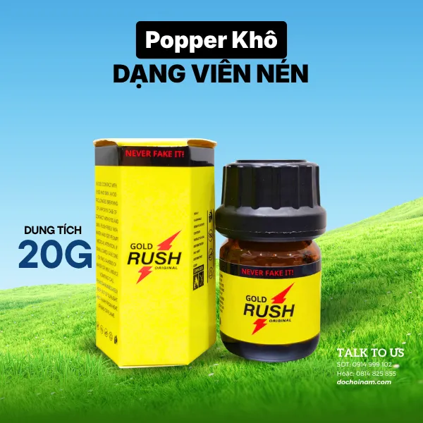 Popper Khô Gold Rush Original Viên Nén 20g – Đỉnh Cao Cảm Xúc, Hít Là Phê!