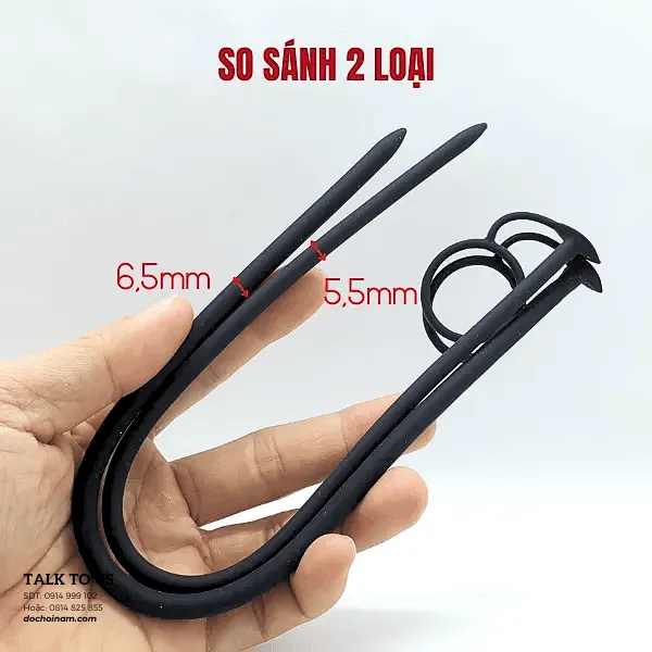 Dụng cụ Sounding Dương Vật Cao Su – Que Niệu Đạo Silicon Mềm, Kích Thích Tối Đa, Tự Bắn Tinh Không Cần Sục - [Tặng kèm: Gel bôi trơn 200ml] 