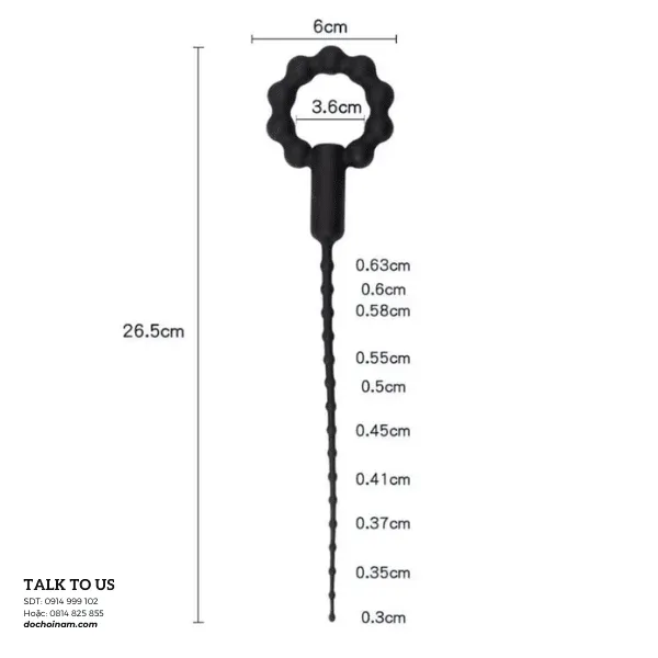 Dụng cụ Sounding Dương Vật Có Rung – Que Niệu Đạo Silicon Kích Thích Cực Sướng - [Quà tặng: chai ge 200ml]