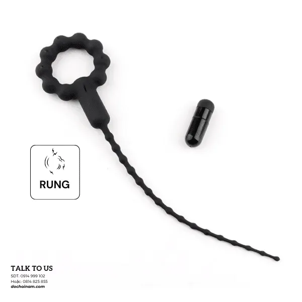 Dụng cụ Sounding Dương Vật Có Rung – Que Niệu Đạo Silicon Kích Thích Cực Sướng - [Quà tặng: chai ge 200ml]