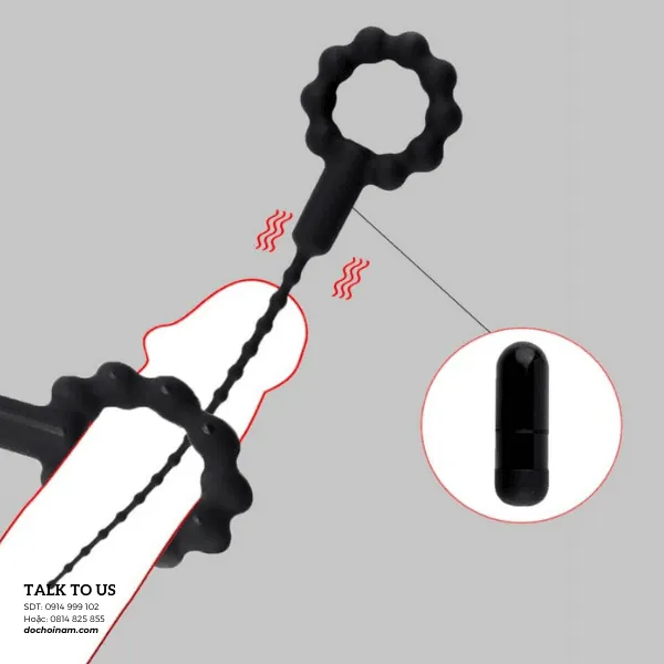 Dụng cụ Sounding Dương Vật Có Rung – Que Niệu Đạo Silicon Kích Thích Cực Sướng - [Quà tặng: chai ge 200ml]