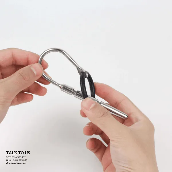 Que Sounding Dương Vật Inox 8mm Có Vòng Đeo – Kích Thích Niệu Đạo Cực Sướng - [Tặng kèm: Gel bôi trơn 200ml]