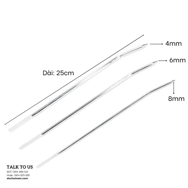Que Sounding Dương Vật Inox Trơn 4mm, 6mm, 8mm – Que Niệu Đạo Souding Giá Rẻ - [Tặng kèm: Gel Bôi Trơn 200ml]