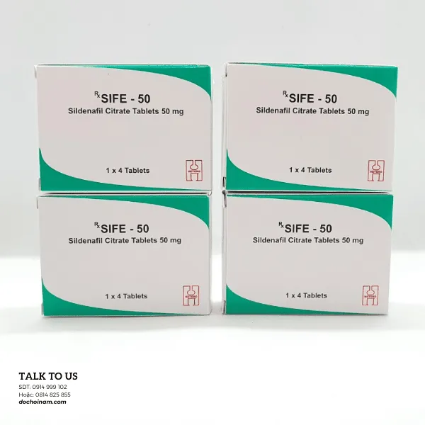 Combo 4 Hộp Thuốc Cường Dương Kích Nứng Sife 50 – Nhập Khẩu Ấn Độ, 1 Vỉ 4 Viên Chính Hãng 