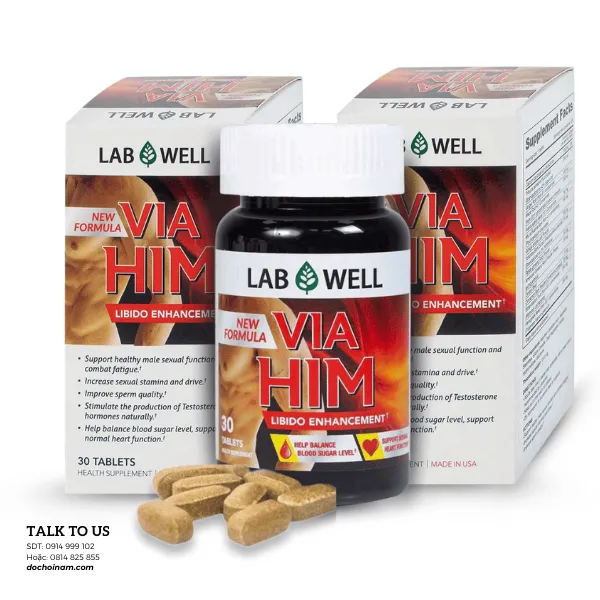 Combo 2 Hộp Viên Uống Tăng Cường Sinh Lý Nam Lab Well Via Him – Made in USA 