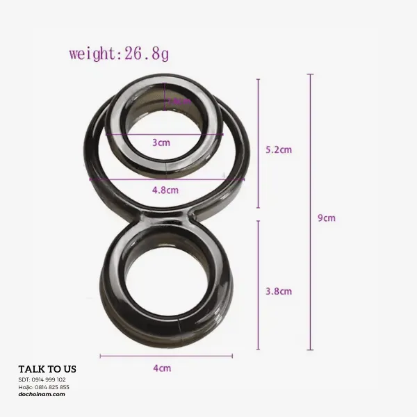 Vòng đeo dương vật 2 tầng hình số 8 – Giúp cương cứng lâu, kéo dài thời gian quan hệ