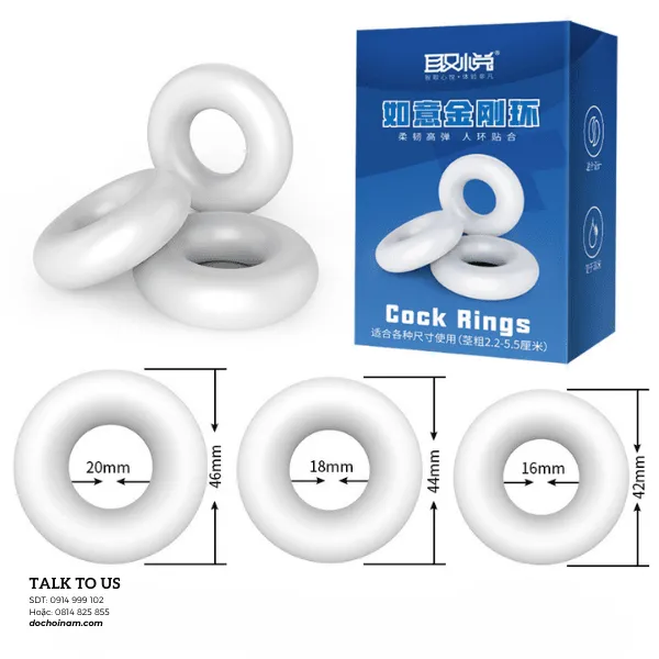Vòng Đeo Lâu Xuất Tinh – Bộ 3 Cái Silicone Co Giãn, Giúp Cương Cứng & Kéo Dài Cuộc Yêu