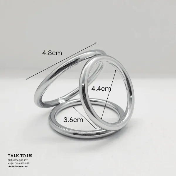 Triple Ring – Vòng đeo dương vật inox 3 trong 1