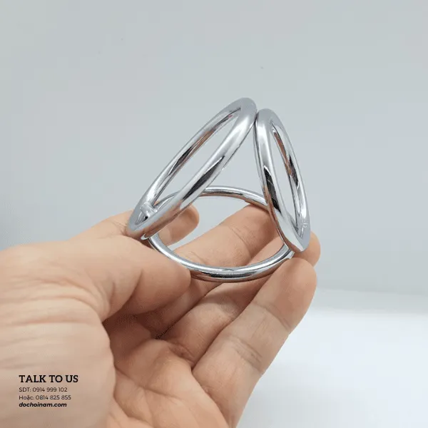 Triple Ring – Vòng đeo dương vật inox 3 trong 1