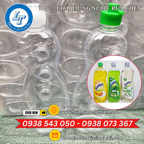 chai đựng nước rửa chén nắp xanh, nắp trắng giá tận kho 3 chai đựng nước rửa chén nắp xanh, nắp trắng giá tận kho 3