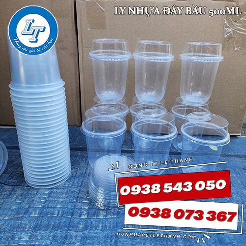 cốc nhựa chữ U, ly nhựa đáy bầu giá sỉ 5 cốc nhựa chữ U, ly nhựa đáy bầu giá sỉ 5