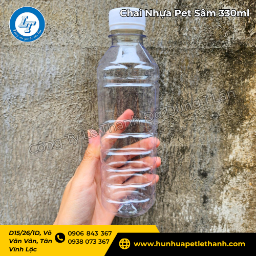 Chai nhựa Pet 300ml giả rẻ phù hợp bán nước sâm, trà 1 Chai nhựa Pet 300ml giả rẻ phù hợp bán nước sâm, trà 1