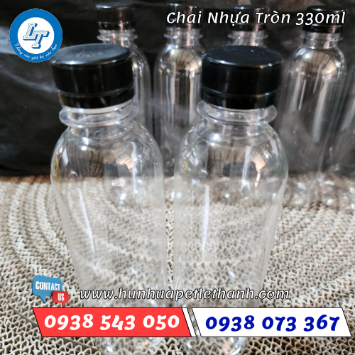 chai nhựa PET tròn 330ml giá sỉ lấy từ 100 chai 2 chai nhựa PET tròn 330ml giá sỉ lấy từ 100 chai 2