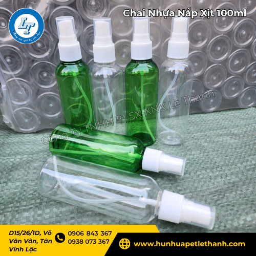 chai nhựa PET 100ml nắp xịt dày dặn, giá sỉ ưu đãi 1 chai nhựa PET 100ml nắp xịt dày dặn, giá sỉ ưu đãi 1