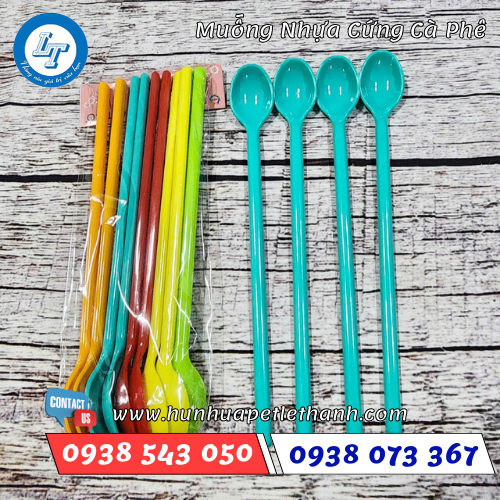 Muỗng nhựa cứng cà phê, sinh tố 2 Muỗng nhựa cứng cà phê, sinh tố 2