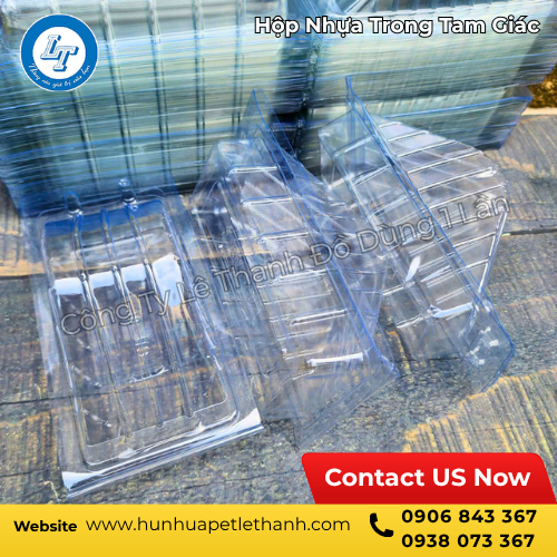 Hộp nhựa trong tam giác đựng sandwich, bánh ngọt giá rẻ 1 Hộp nhựa trong tam giác đựng sandwich, bánh ngọt giá rẻ 1