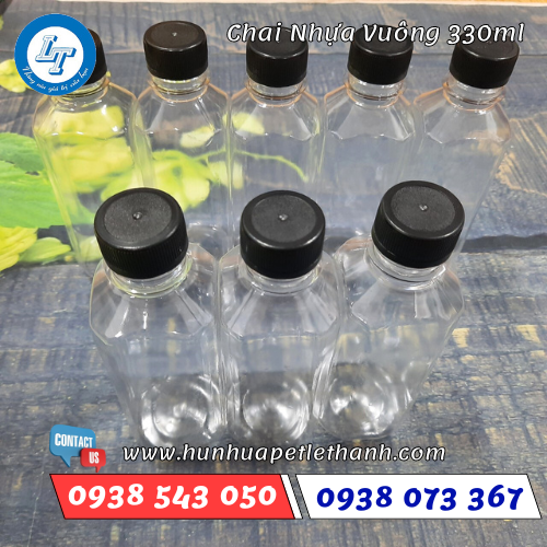 chai nhựa vuông 330ml chai nhựa vuông 330ml