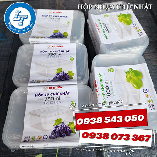 Hộp nhựa chữ nhật giá sỉ bộ 10 hộp 4 Hộp nhựa chữ nhật giá sỉ bộ 10 hộp 4