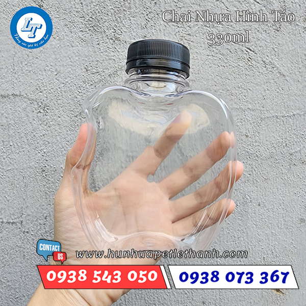 chai nhựa hình táo khuyết 330ml báo giá sỉ rẻ chai nhựa hình táo khuyết 330ml báo giá sỉ rẻ